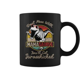 Dont Mess With Mamasaurus Mothers Day Mom Dinosaur T Shirt Coffee Mug | Mazezy