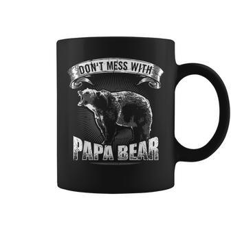 Dont Mess With Papa Bear Dad Camping Grizzly Camper Camp Coffee Mug - Seseable