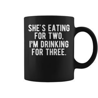 Drinking For 3 Funny New Dad Father Pregnancy Announcement Coffee Mug | Mazezy