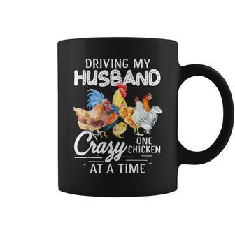 Driving My Husband Crazy One Chicken At A Time Funny Coffee Mug | Mazezy