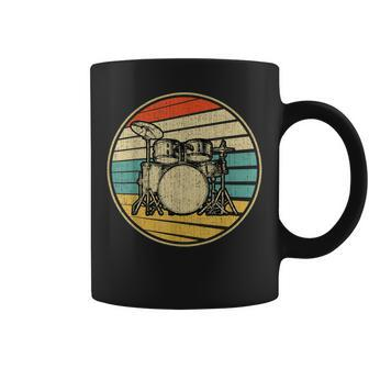 Drums Drummer Band Drumset Retro Vintage Drum Set 70S 80S Coffee Mug | Mazezy