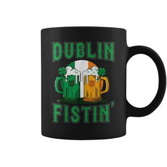 Dublin Fistin Beer Shamrock Ireland Flag St Patricks Day Coffee Mug | Mazezy