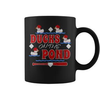 Ducks On The Pond Hitting Love Baseball Mom Kids Funny Cute Coffee Mug - Seseable