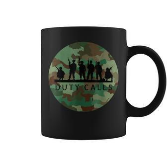 Duty Calls Cool Camouflage Soldier Figurines Coffee Mug - Seseable