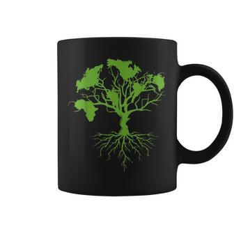 Earth Day 2023 Cute World Map Tree Pro Environment Plant  Coffee Mug