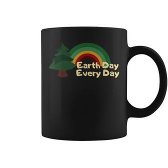 Earth Day Everyday Rainbow Pine Tree V2 Coffee Mug | Mazezy
