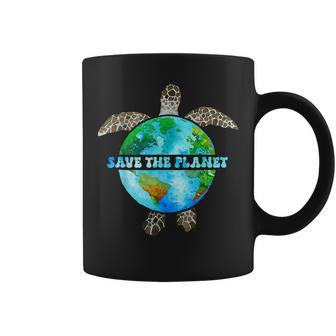 Earth Day Save The Planet Environment Turtle Recycle Ocean Coffee Mug | Mazezy