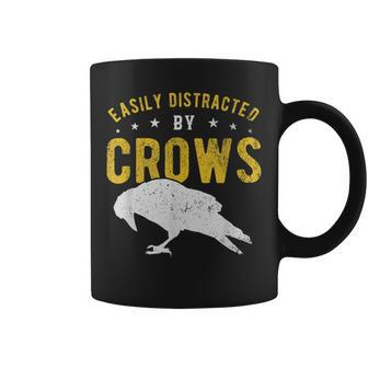 Easily Distracted By Crows Coffee Mug - Seseable