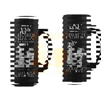 Easily Distracted By Sloths And Dogs Sloth Lover Gift Coffee Mug | Mazezy