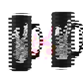 Easter Bunny Face Leopard Print Easter Basket Stuffer Girls Coffee Mug | Mazezy