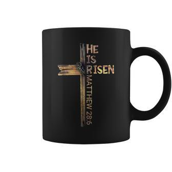 Easter Christian He Is Risen Sun Resurrection Men Women Kids V2 Coffee Mug | Mazezy