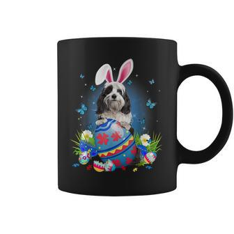 Easter Cute Tibetan Terrier Dog Lover Bunny Eggs Easter Coffee Mug | Mazezy