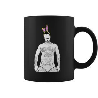 Easter Gay Bunny Ears Man Bear Kink Fetish Bdsm Gay Mustache Coffee Mug | Mazezy