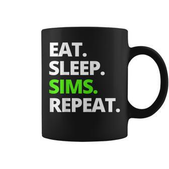 Eat Sleep Sims Repeat Coffee Mug - Seseable