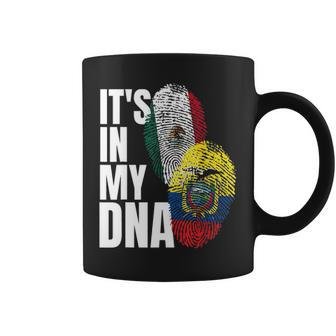 Ecuadorian And Mexican Dna Mix Flag Heritage Gift Coffee Mug - Seseable