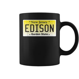 Edison New Jersey Nj License Plate Home Town Graphic Coffee Mug - Seseable