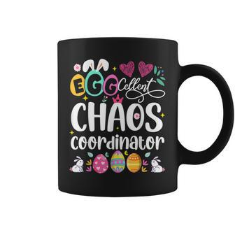 Egg-Cellent Chaos Coordinator Cute Happy Easter Mom Teacher Coffee Mug | Mazezy DE