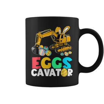 Eggscavator Happy Easter Funny Excavator Hunting Egg Boys Coffee Mug | Mazezy