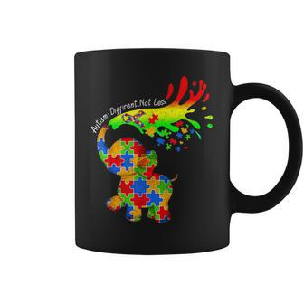 Elephant Autism Different Not Less Be Kind Puzzle Piece Mom Coffee Mug - Seseable