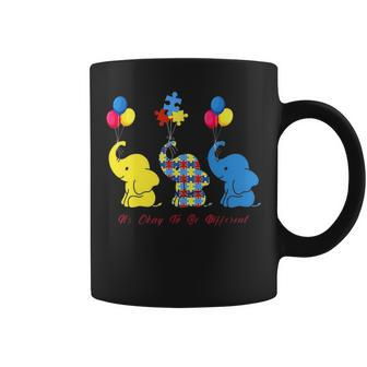 Elephant Its Ok To Be A Little Different Autism Awareness Coffee Mug - Seseable