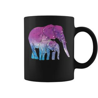 Elephant Mom S Mama And Baby Elephant Coffee Mug - Seseable