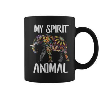 Elephant My Spirit Animal Love R Dad Mom Boy Girl Funny Coffee Mug - Seseable