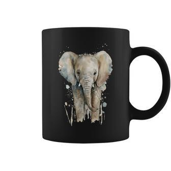 Elephant Watercolor Coffee Mug | Mazezy