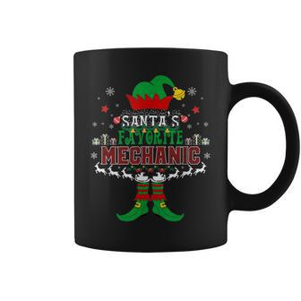 Elf Xmas Santas Favorite Mechanic Ugly Sweater Gift Coffee Mug | Mazezy