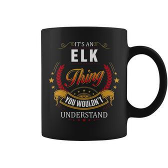Elk Family Crest Elk Elk Clothing Elk T Elk T Gifts For The Elk Coffee Mug - Seseable