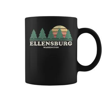 Ellensburg Wa Vintage Throwback Retro 70S Design Coffee Mug - Seseable