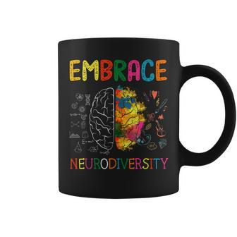 Embrace Neurodiversity Brain Autism Awareness Month Coffee Mug | Mazezy