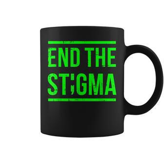 End The Stigma Mental Health Awareness Warrior Counselor Coffee Mug | Mazezy