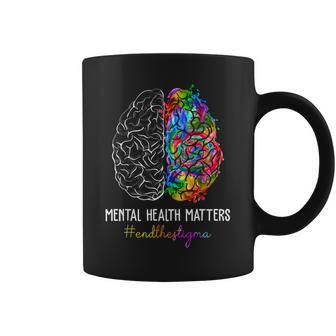 End The Stigma Mental Health Matters Mental Awareness Gifts Coffee Mug | Mazezy