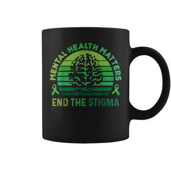 End The Stigma Mental Health Matters Mental Awareness Gifts Coffee Mug | Mazezy