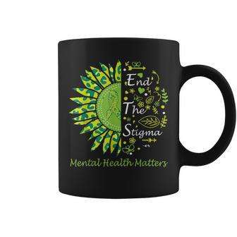 End The Stigma Mental Health Matters Ribbon Awareness Gifts Coffee Mug | Mazezy