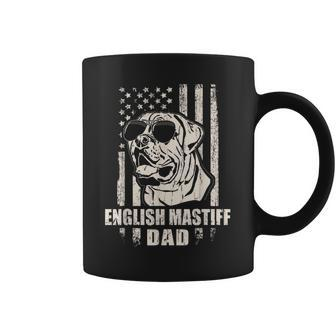 English Mastiff Dad Cool Vintage Retro Proud American Coffee Mug - Seseable