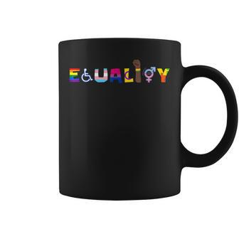 Equality Human Rights Lgbt Pride Rainbow Flag Gay Lesbian Coffee Mug | Mazezy