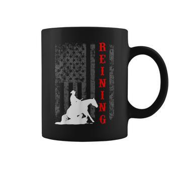 Equestrian Flag July 4Th Patriotic Horse Gifts Reining Horse Coffee Mug | Mazezy