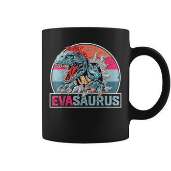 Eva Saurus Funny Personalized Dinosaur T Rex Name Coffee Mug | Mazezy