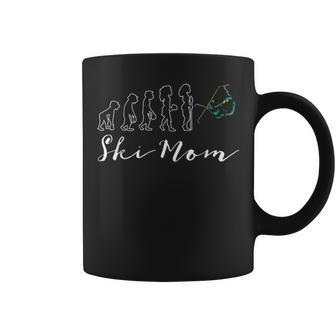 Evolution Of The Skiing Mom Gift For Sports Lovers Daughter Coffee Mug - Seseable