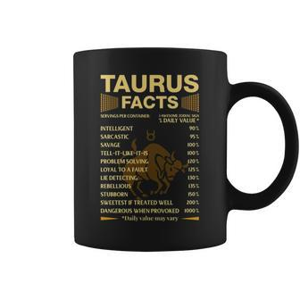 Facts Zodiac Sign Astrology Birthday Taurus Coffee Mug | Mazezy