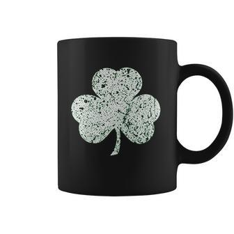 Faded Lucky Shamrock Clover St Patricks Day V2 Coffee Mug - Thegiftio UK