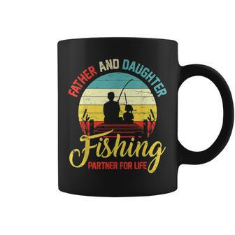 Father Daughter Fishing Partner For Life Retro Matching Dad V2 Coffee Mug - Seseable