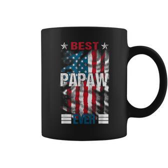 Fathers Day Best Papaw Ever With Us American Flag Coffee Mug - Thegiftio UK