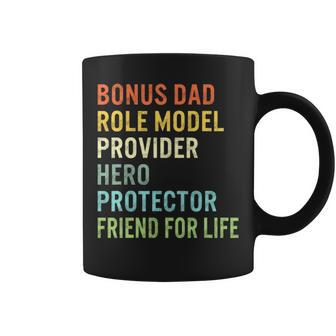 Fathers Day Bonus Provider Dad Friend For Life Hero Step Dad Coffee Mug - Seseable