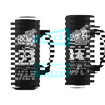 Fathers Day Cheer Dad The Only Thing I Flip Is My Wallet Coffee Mug - Thegiftio