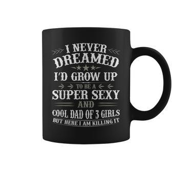 Fathers Day Dad Daughter Matching Father Of 3 Girls Coffee Mug | Mazezy