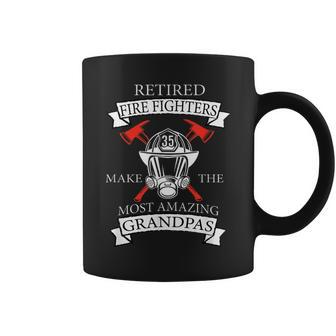 Fathers Day Fireman Grandpa Gift Retired Fire Fighters Coffee Mug - Seseable