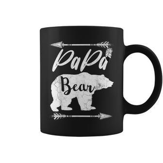 Fathers Day Gift From Wife Papa Bear Grandpa Dad Birthday Coffee Mug - Seseable