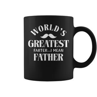 Fathers Day Gift Worlds Greatest Farter Funny Dad Gift For Mens Coffee Mug | Mazezy